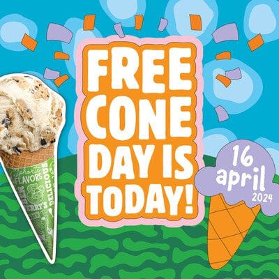 You are currently viewing TODAY IS FREE CONE DAY AT BEN & JERRY’S!