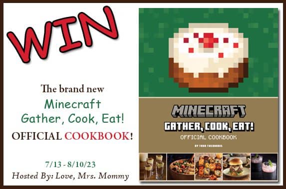 Read more about the article Minecraft Gather, Cook, Eat Officially-Licensed Cookbook Giveaway! 40+ Recipes!