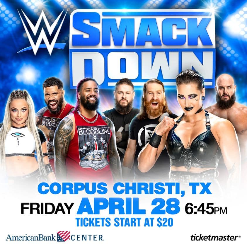 You are currently viewing Visit Corpus Christ To Watch WWE Smackdown This Friday!